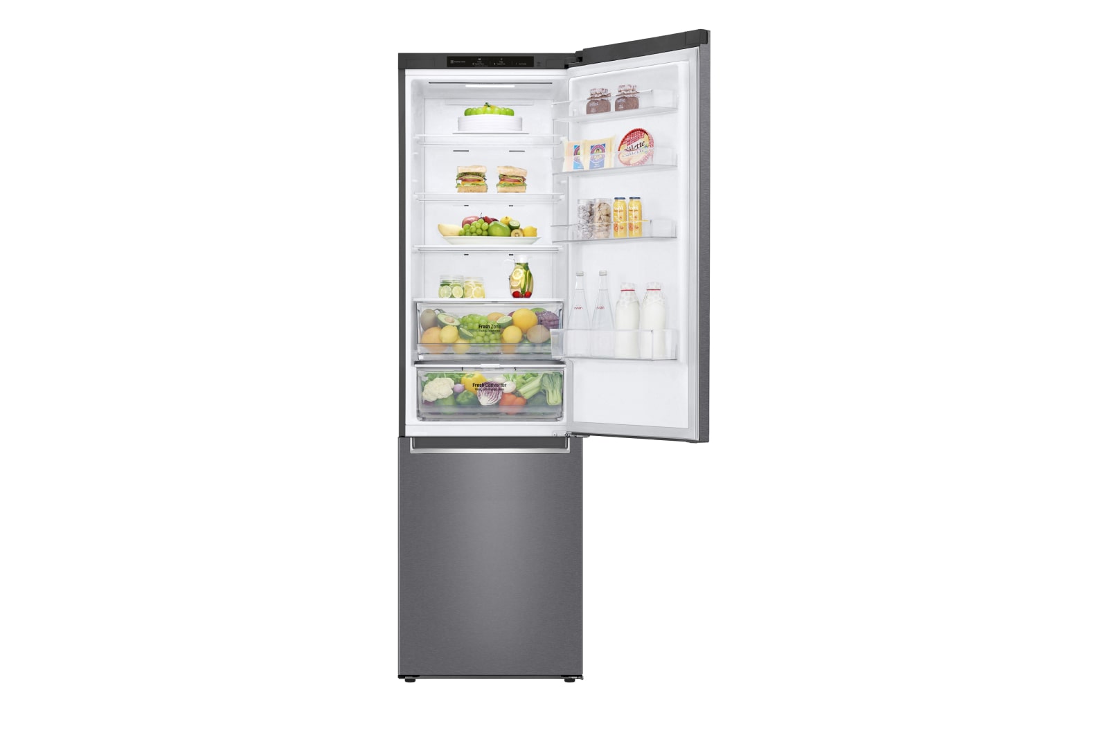 LG Kühl-Gefrierkombination | 384 Liter Nutzinhalt | Energieeffizienzklasse C | Dark Graphite | 203cm | Inverter-Linearkompressor | GBP62DSNCN, GBP62DSNCN